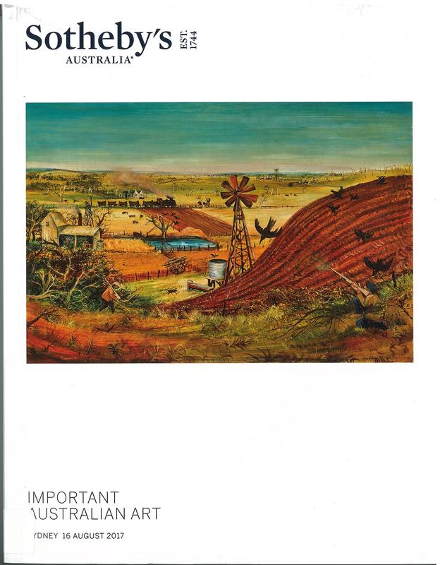  Important Australian and Aboriginal art : auction in Sydney, 16 August 2017 / Sotheby's Australia cover