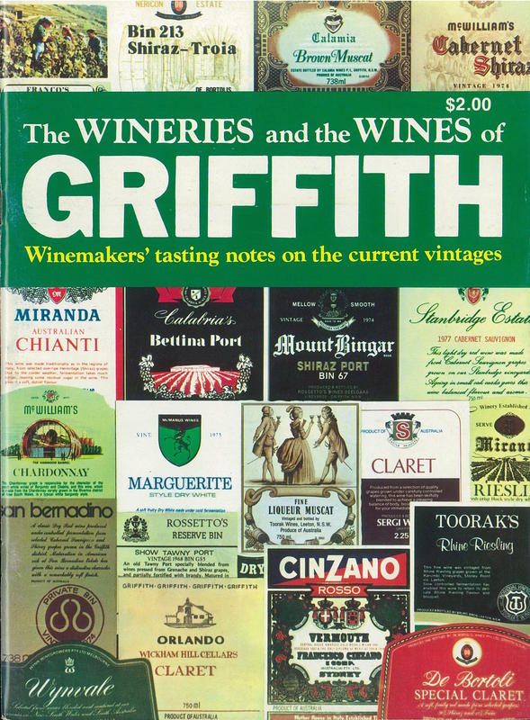 The wineries and wines of the Griffith region of N.S.W. / Murray Paterson cover
