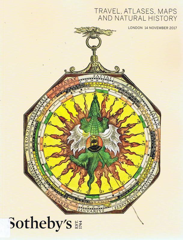 Travel, atlases, maps and natural history : auction in London, 14 November 2017 / Sotheby's cover