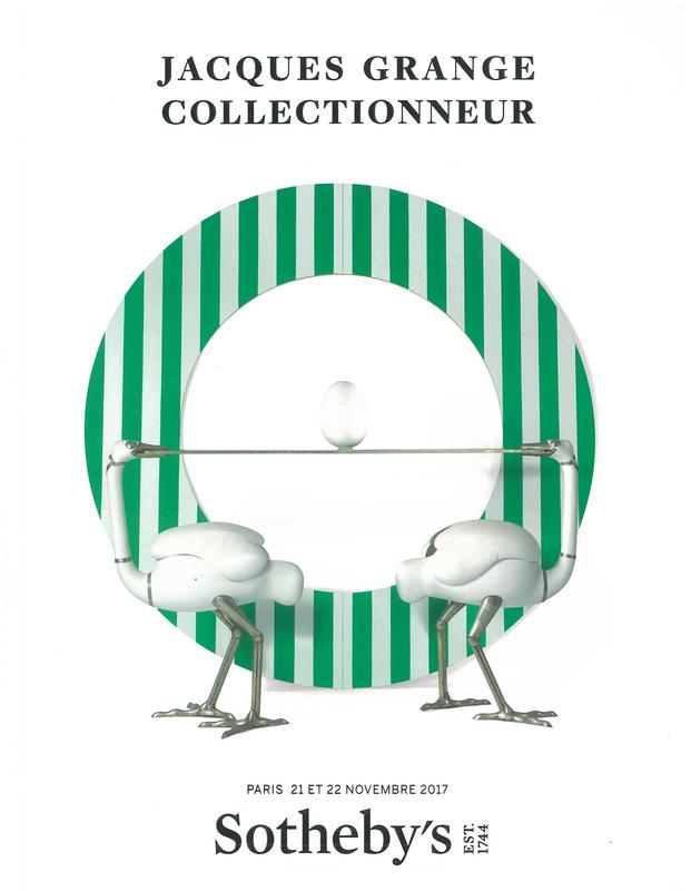 Jacques Grange collectionneur : vente a Paris, 21 et 22 Novembre 2017 / Sotheby's cover