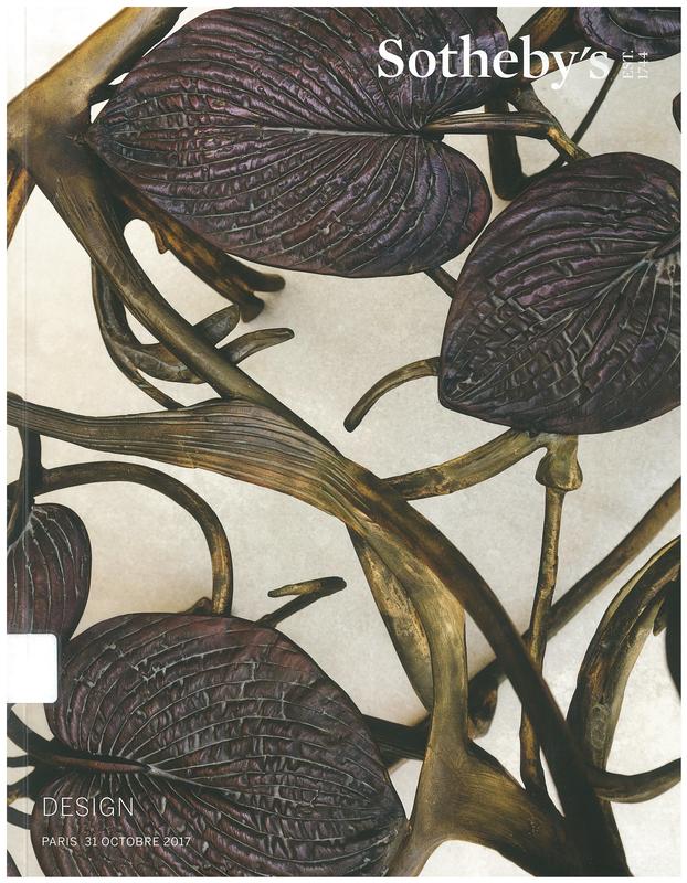 Design : vente a Paris, 31 Octobre 2017 / Sotheby's cover