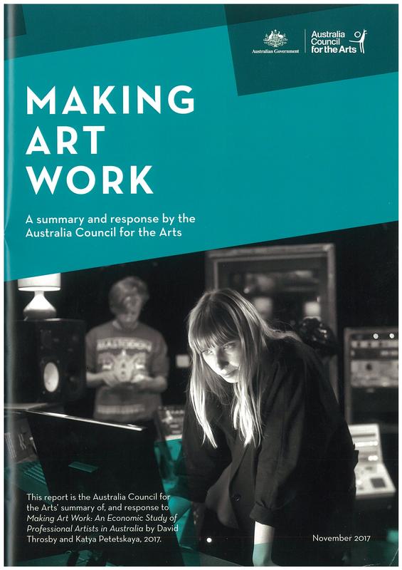 Making art work : a summary and response / by the Australia Council for the Arts cover