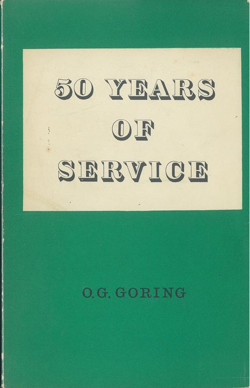 50 years of service / O. G. Goring cover