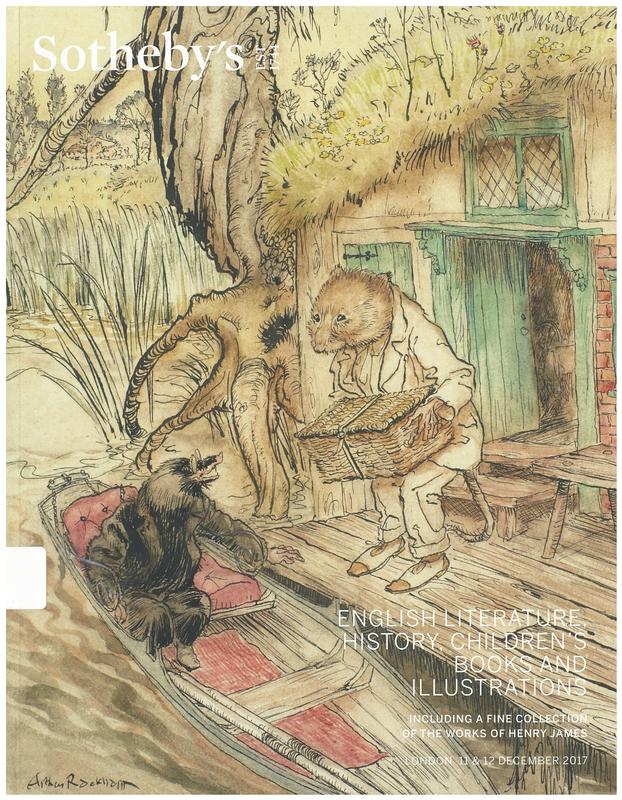 English literature, history, children's books and illustrations : auction in London, 11 & 12 December 2017 / Sotheby's cover