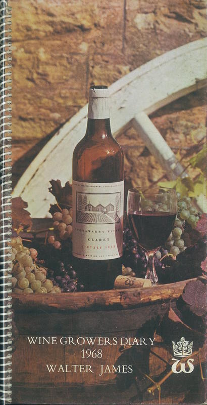 Wine growers diary : 1968 / Walter James cover
