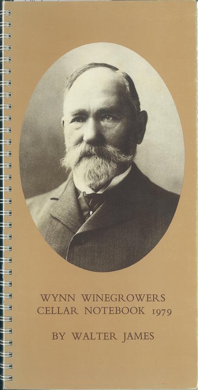 1979 Wynn winegrowers cellar notebook and diary / by Walter James cover