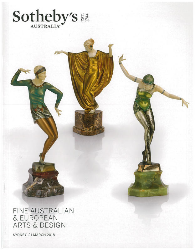 Fine Australian and European arts and design : auction in Sydney, 21 March 2018 / cover