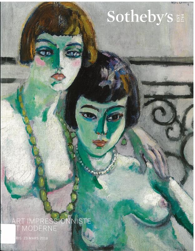 Art impressioniste and moderne : vente a Paris, 23 Mars 2018 / Sotheby's cover
