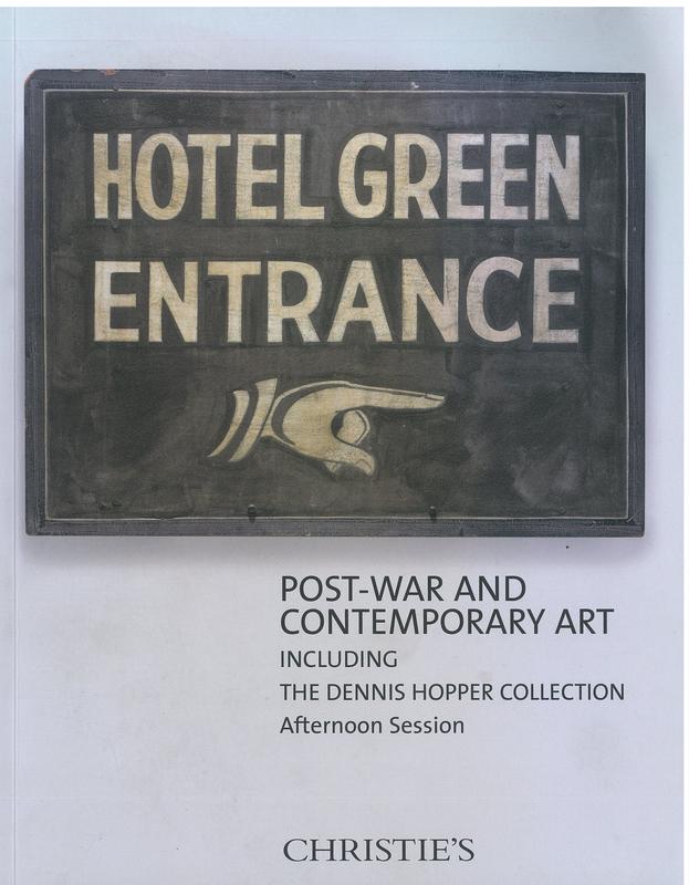 Post-war and contemporary art, including property from the collection of Max Palevsky : afternoon session, Thursday 11 November 2010 / Christie's cover