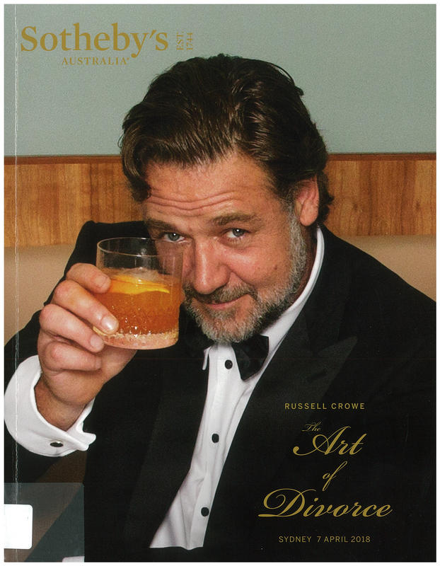 Russell Crowe : the art of divorce : auction in Sydney, 7 April 2018 / Sotheby's Australia cover