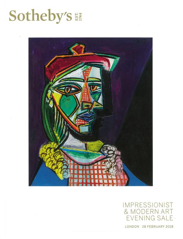 Impressionist and modern art evening sale : auction in London, 28 February 2018 / Sotheby's cover