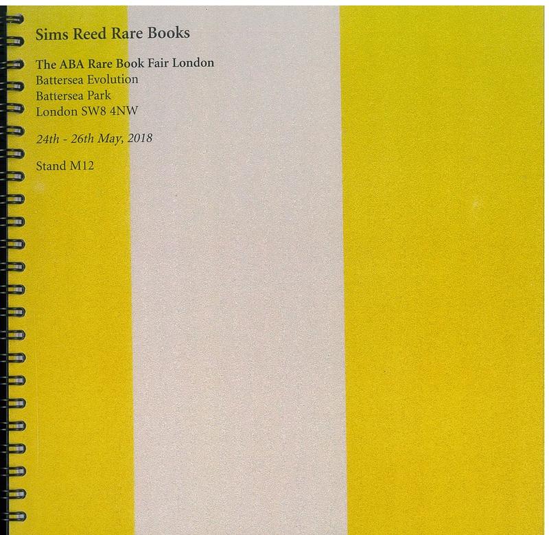 Sims Reed Rare Books : The ABA rare book fair London, 24th-26th May, 2018 cover