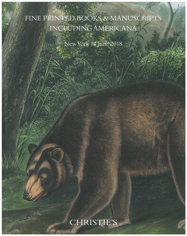 Fine printed books and manuscripts, including Americana : 14 June 2018 / Christie's cover