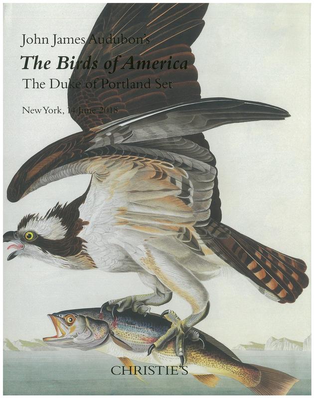 John James Audubon's The Birds of America : the Duke of Portland set, 14 June 2018 / Christie's cover