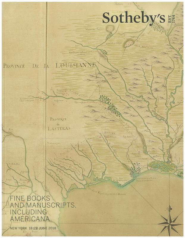 Fine books and manuscripts, including Americana : auction in New York, 18-28 June 2018 / Sotheby's cover