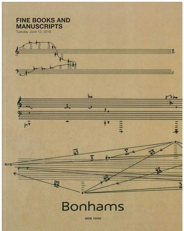 Fine books and manuscripts : Tuesday June 12, 2018 at 1pm / Bonhams cover