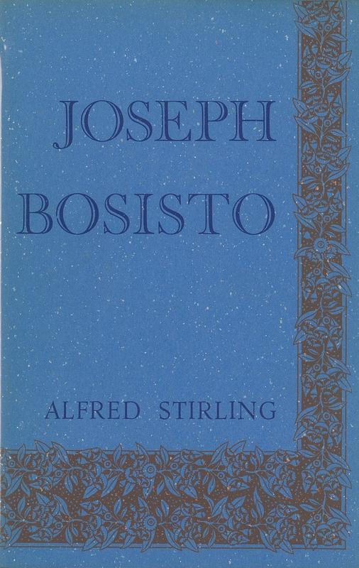 Joseph Bosisto / by Alfred Stirling cover