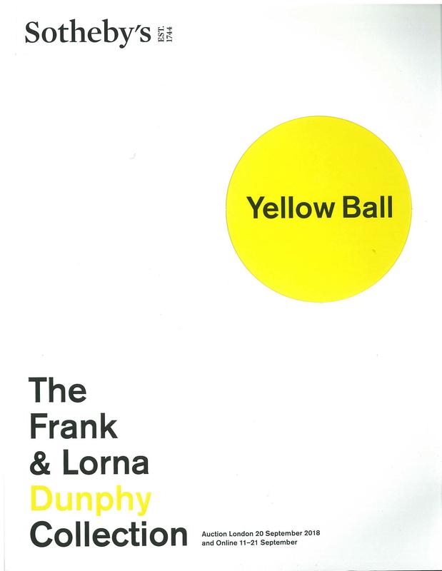 Yellow ball, the Frank & Lora Dunphy collection : live & online auctions / Sotheby's cover