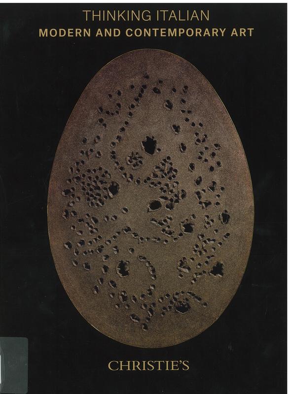 Thinking Italian evening auction : Thursday 4 October 2018 / Christie's cover