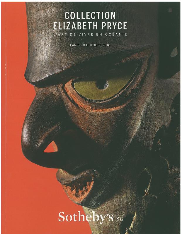 Collection Elizabeth Pryce : l'art de vivre en Oceanie : vente a Paris, 10 Octobre 2018 / Sotheby's cover