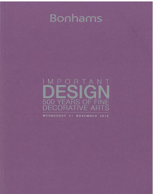 Important design : 500 years of fine decorative arts : New Bond Street, London, Wednesday 21 November 2018 / Bonhams 1793 Limited cover
