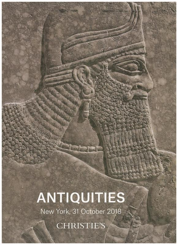 Antiquities : Wednesday 31 October 2018 / Christie's cover
