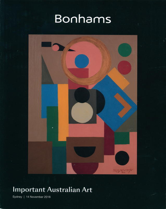 Important Australian art including private collections curated by John Cruthers : Sydney, Wednesday 14 November 2018 / Bonhams 1793 Limited cover