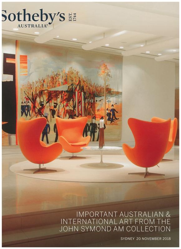 Important Australian and international art from the John Symond AM collection : auction in Sydney, 20 November 2018 / Sotheby's Australia cover