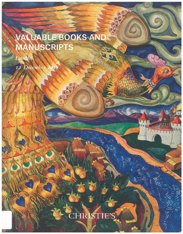 Valuable books and manuscripts : Wednesday 12 December 2018 / Christie's cover
