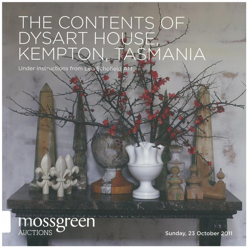 The contents of Dysart House, Kempton, Tasmania : Tasmania, Sunday, 23 October 2011 / Mossgreen Auctions cover