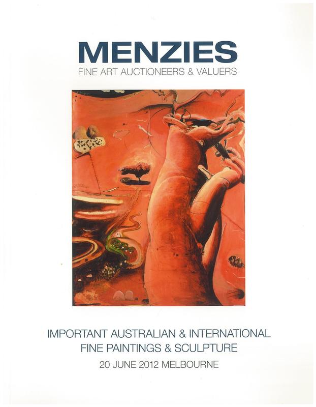 Important Australian and international fine paintings and sculpture : 20 June 2012, Melbourne / Menzies cover