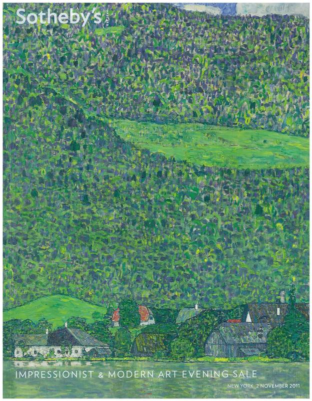 Impressionist and modern art evening sale : New York, Wednesday 2 November 2011 / Sotheby's cover