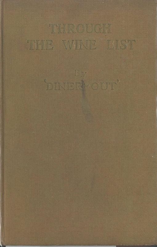 Through the wine list / by "Diner-out" cover