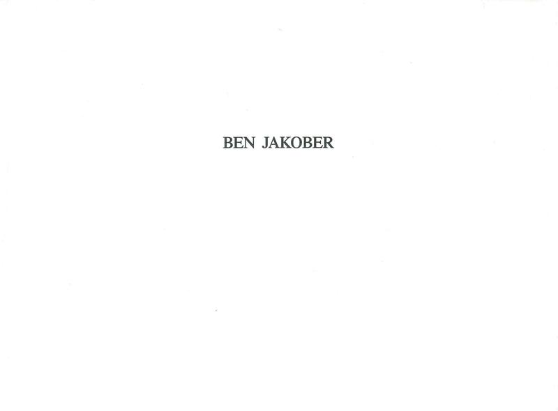 Ben Jakober : skulpturen cover