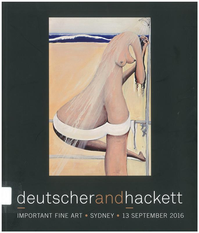 Important Australian and international fine art : Sydney, 13 September 2016 / Deutscher and Hackett cover