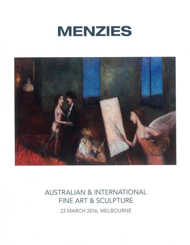 Australian & international fine art & sculpture : auction, Wednesday 23 March 2016 / Menzies cover