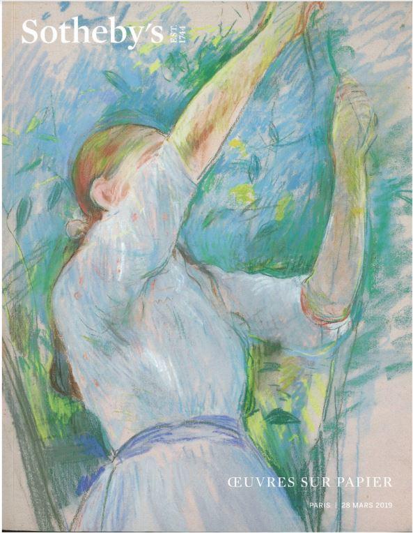 Œuvres sur papier : vente à Paris, 28 Mars 2019 / Sotheby's cover