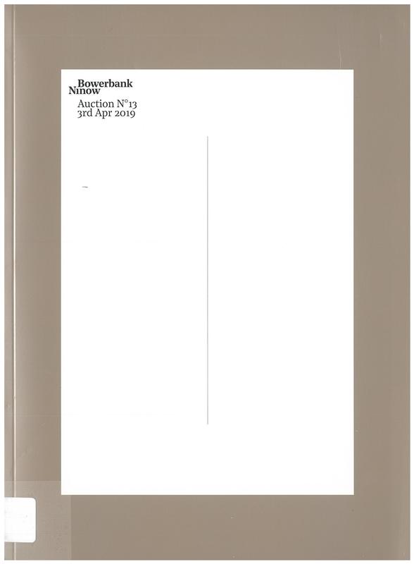 Bowerbank Ninow : auction no. 13, 3rd April 2019 / Bowerbank Ninow cover