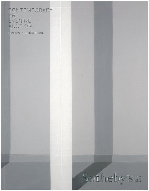 Contemporary art evening auction : auction in London, 7 October 2016 / Sotheby's cover