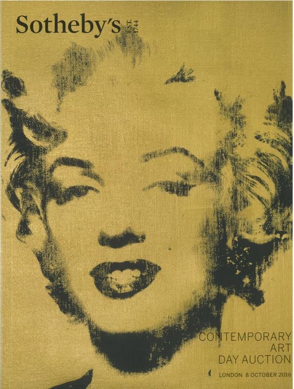 Contemporary art day auction : auction in London, 8 October 2016 / Sotheby's cover