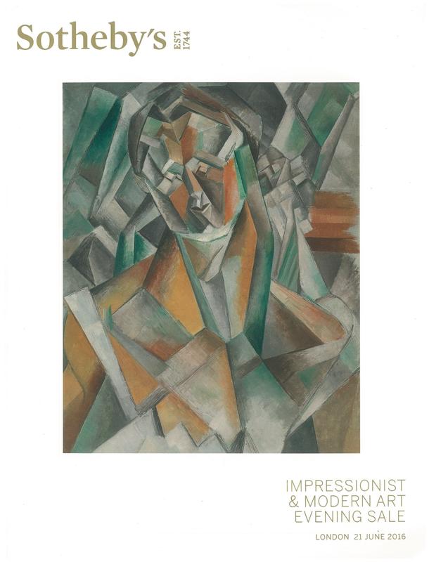 Impressionist and modern art evening sale : auction in London, 21 June 2016 / Sotheby's cover