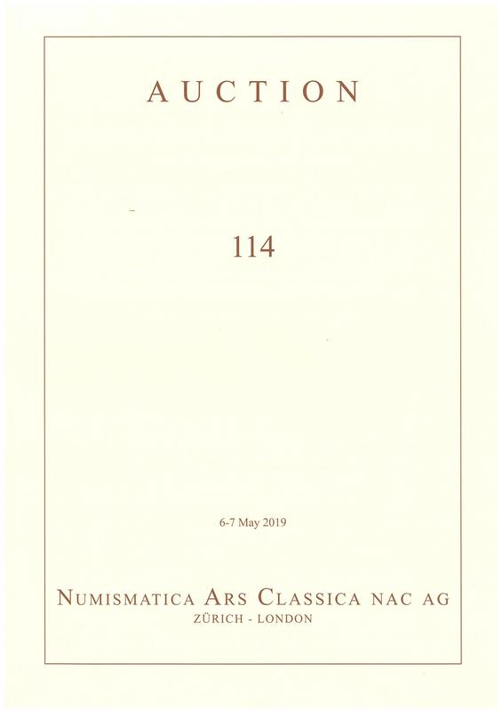 Auction 114, 6-7 May 2019 : an important selection of Greek, Roman and Byzantine coins… / Numismatica Ars Classica cover
