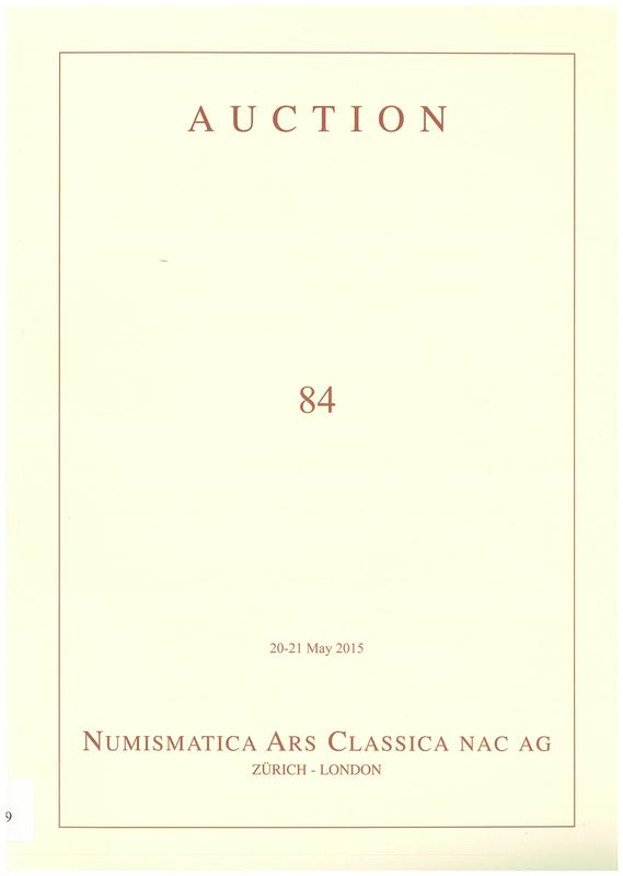 Auction 84 : Greek, Roman and Byzantine coins, 20-21 May 2014 / Numismatica Ars Classica cover