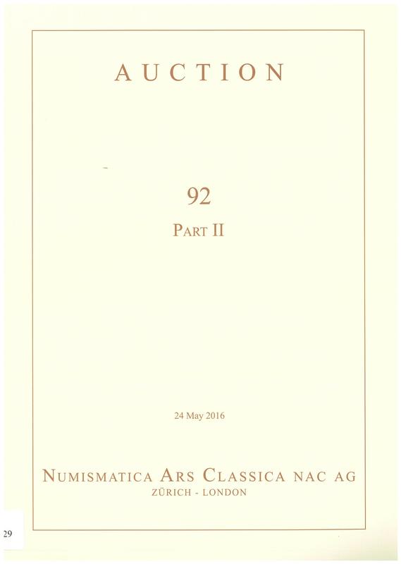 Auction 92 - part II : an interesting selection of Greek, Roman and Byzantine coins, featuring the collection of E. E. Clain-Stefanelli : 24 May 2016 / Numismatica Ars Classica cover