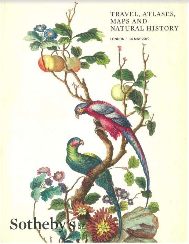 Travel, atlases, maps and natural history : auction in London, 14 May 2019 / Sotheby's cover