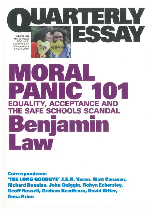 Moral panic 101 : equality, acceptance and the Safe Schools scandal /​ Benjamin Law cover