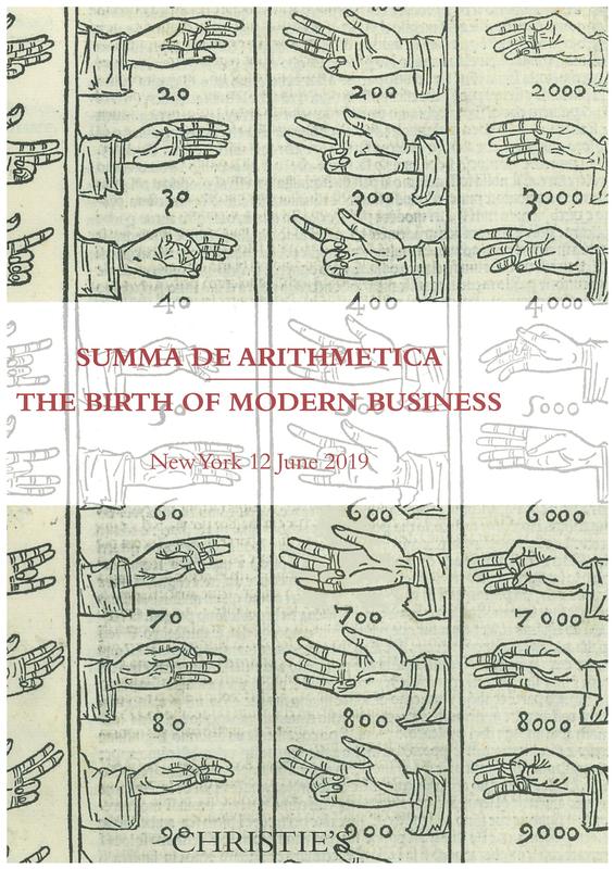 Summa de arithmetica, the birth of modern business : Wednesday 12 June 2019 / Christie's cover