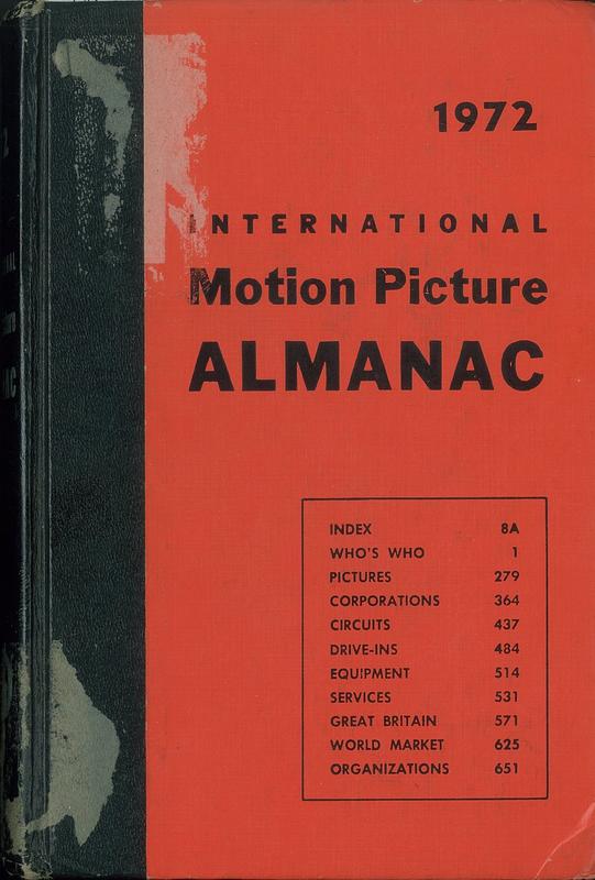 International motion picture almanac : 1972 / editor, Richard Gertner cover