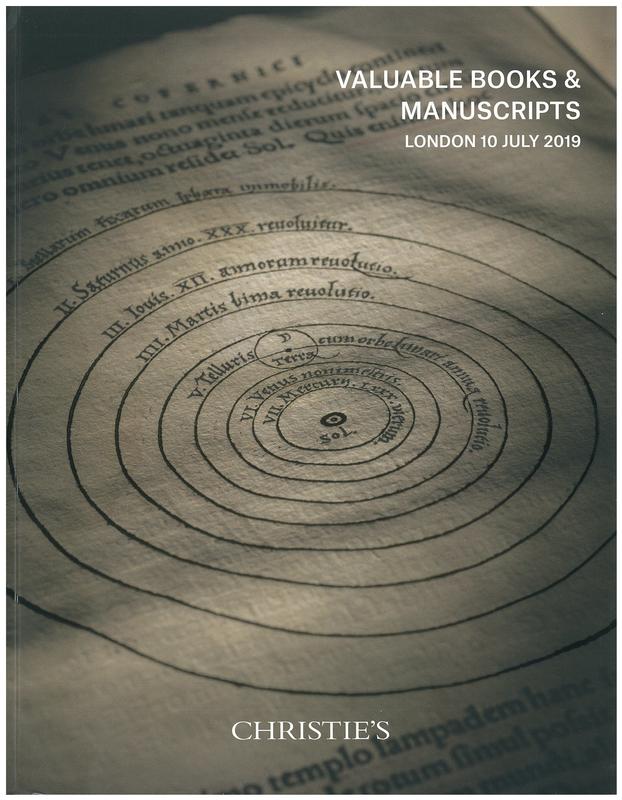 Valuable books and manuscripts : Wednesday 10 July 2019 / Christie's cover