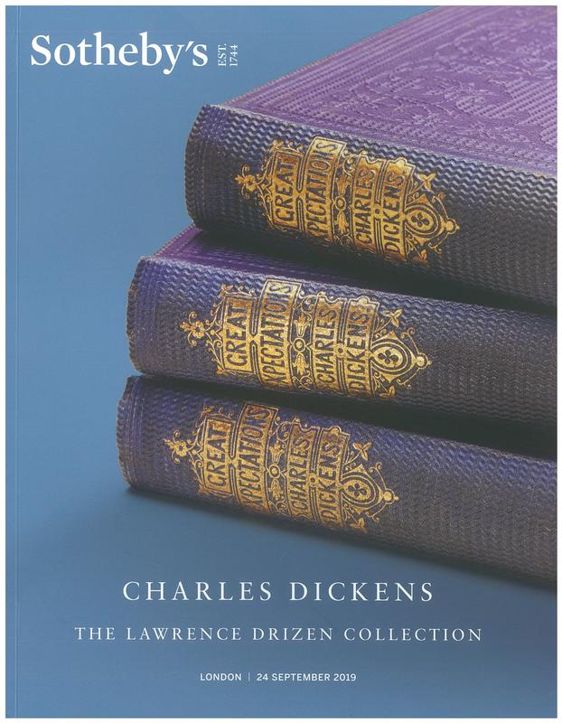 Charles Dickens : the Lawrence Drizen collection : auction in London, 24 September 2019 / Sotheby's cover